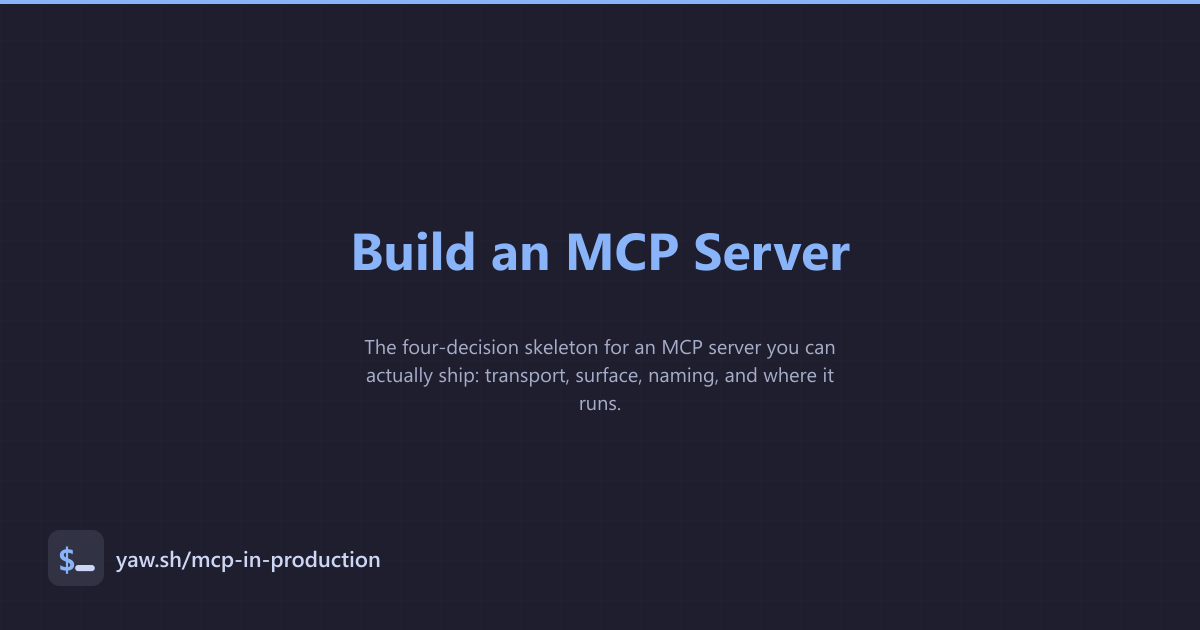 Build an MCP Server: A Practical Tutorial (2026) - yaw