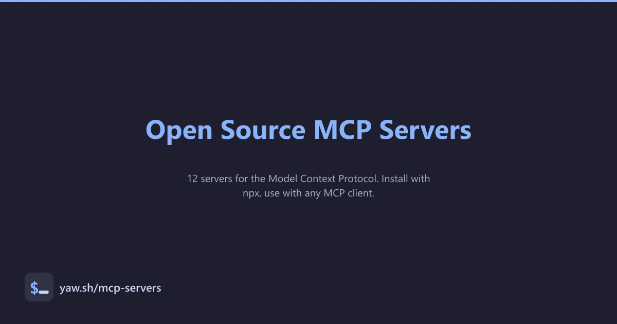 Open Source MCP Servers - yaw